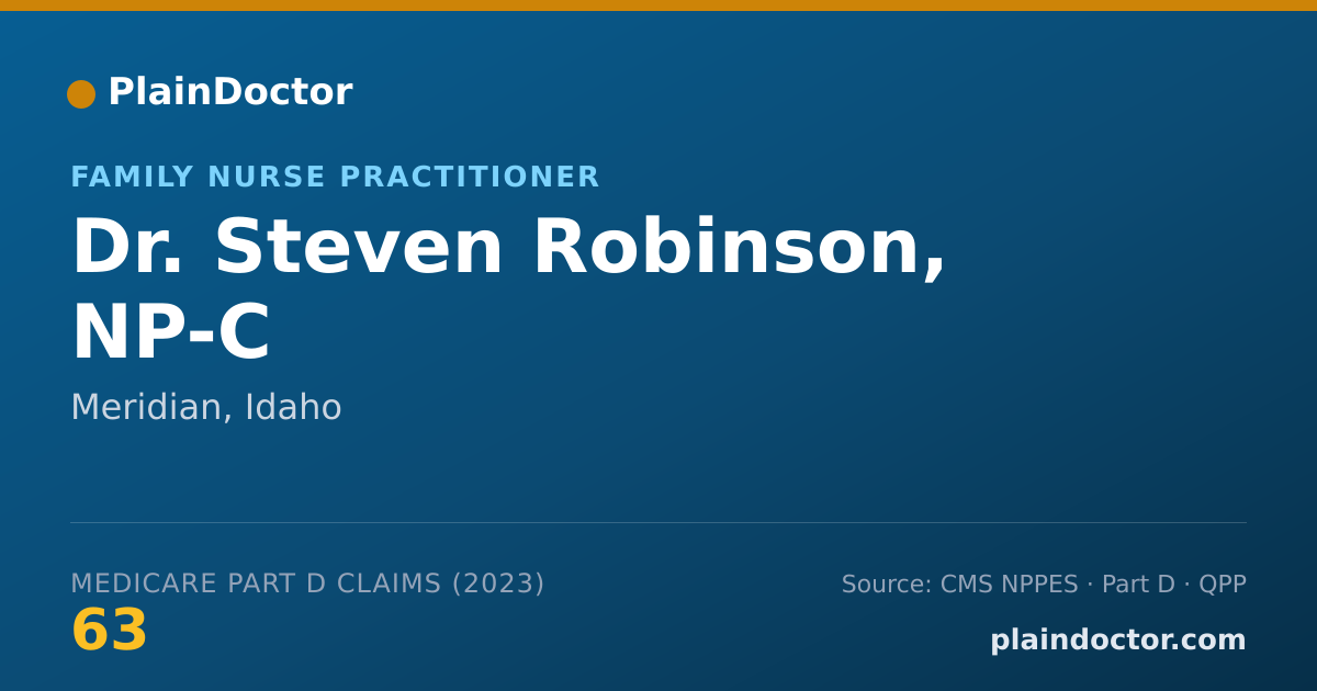 Shareable card for Steven Robinson, NP-C - Family Nurse Practitioner, Meridian, ID