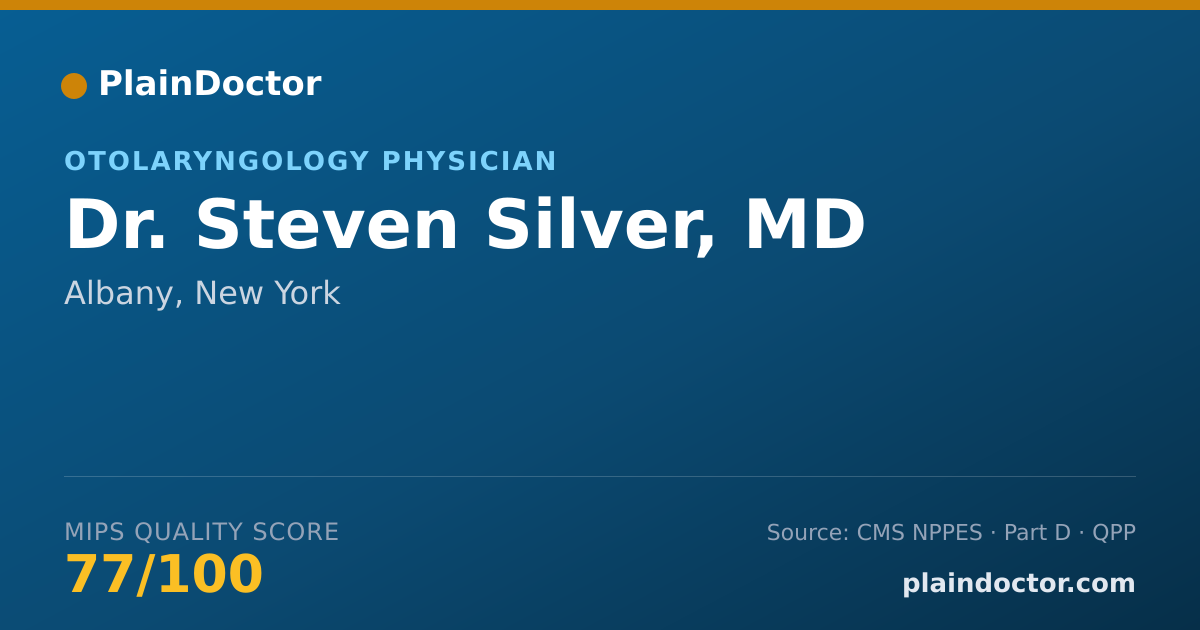 Shareable card for Steven Silver, MD - Otolaryngology Physician, Albany, NY