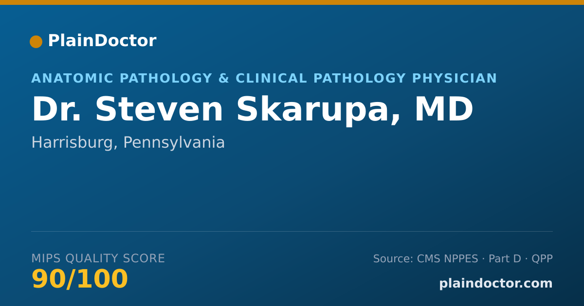 Shareable card for Steven Skarupa, MD - Anatomic Pathology & Clinical Pathology Physician, Harrisburg, PA