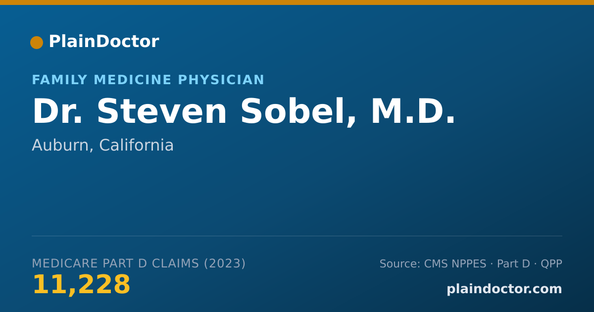 Shareable card for Steven Sobel, M.D. - Family Medicine Physician, Auburn, CA
