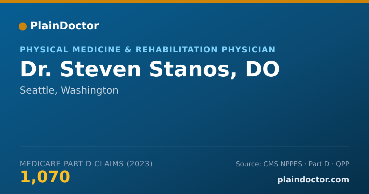 Shareable card for Steven Stanos, DO - Physical Medicine & Rehabilitation Physician, Seattle, WA