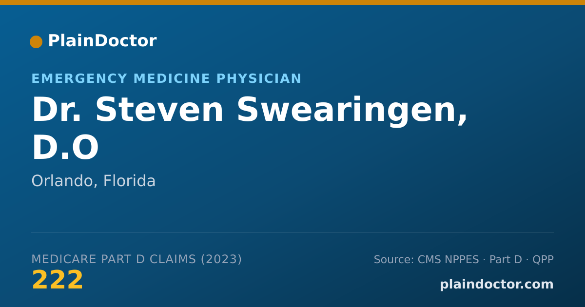 Shareable card for Steven Swearingen, D.O - Emergency Medicine Physician, Orlando, FL