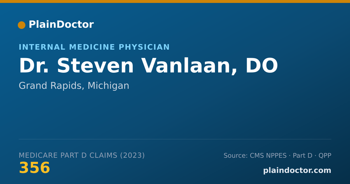 Shareable card for Steven Vanlaan, DO - Internal Medicine Physician, Grand Rapids, MI