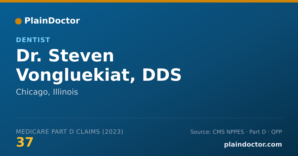 Shareable card for Steven Vongluekiat, DDS - Dentist, Chicago, IL
