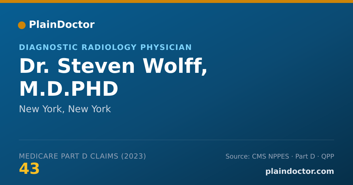 Shareable card for Steven Wolff, M.D.PHD - Diagnostic Radiology Physician, New York, NY