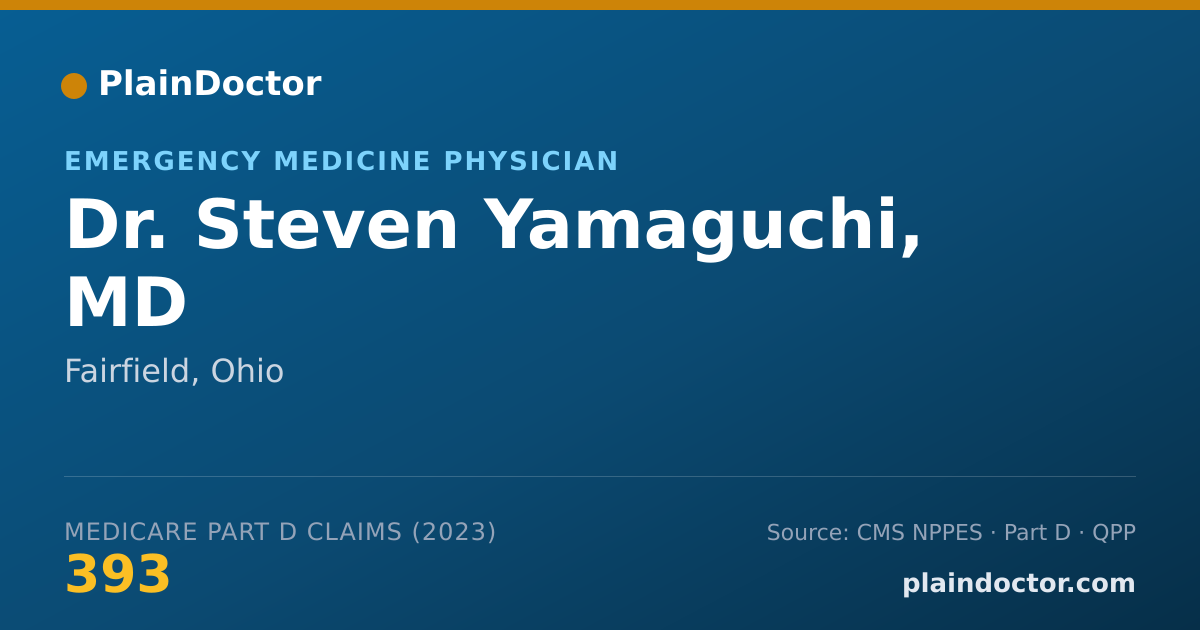 Shareable card for Steven Yamaguchi, MD - Emergency Medicine Physician, Fairfield, OH