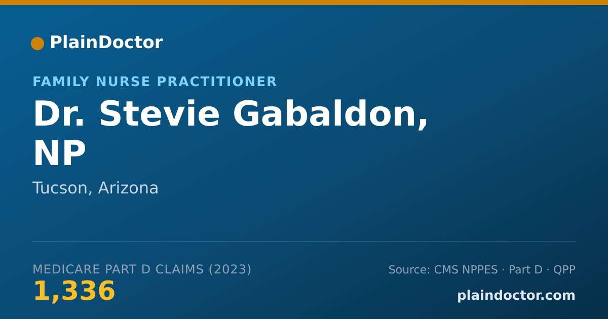 Shareable card for Stevie Gabaldon, NP - Family Nurse Practitioner, Tucson, AZ