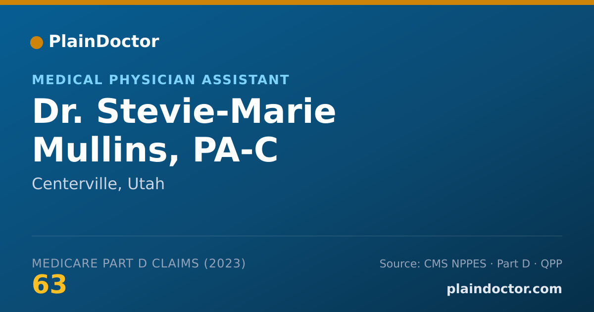 Shareable card for Stevie-Marie Mullins, PA-C - Medical Physician Assistant, Centerville, UT