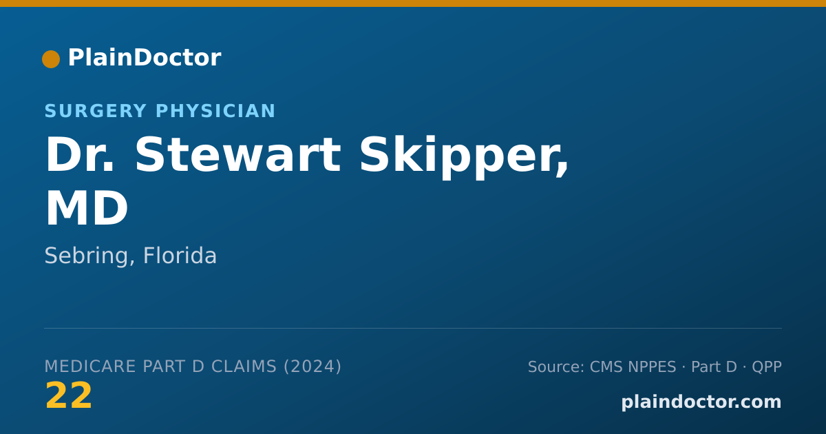 Shareable card for Stewart Skipper, MD - Surgery Physician, Sebring, FL