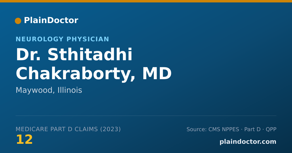 Shareable card for Sthitadhi Chakraborty, MD - Neurology Physician, Maywood, IL