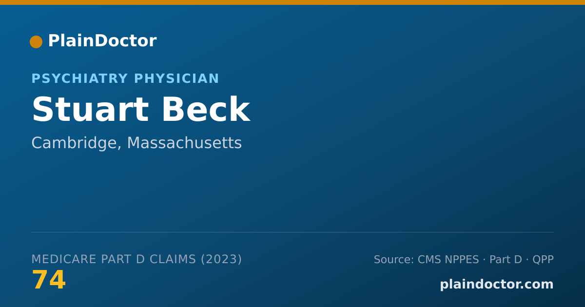 Shareable card for Stuart Beck - Psychiatry Physician, Cambridge, MA