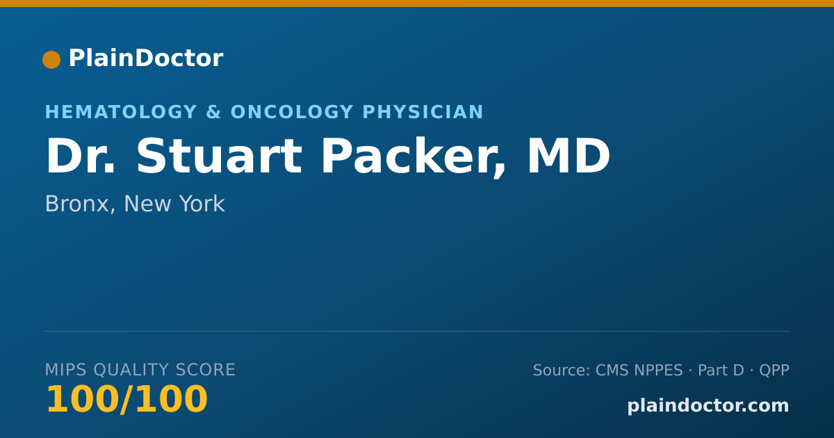 Shareable card for Stuart Packer, MD - Hematology & Oncology Physician, Bronx, NY