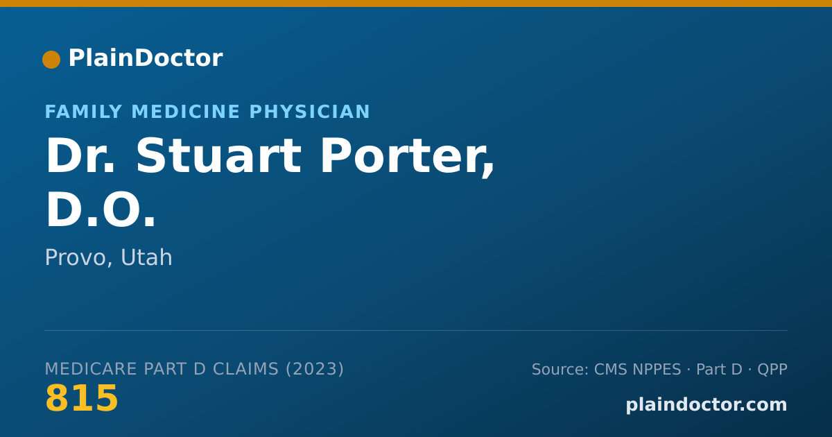 Shareable card for Stuart Porter, D.O. - Family Medicine Physician, Provo, UT