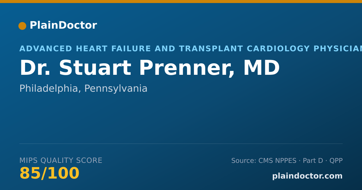 Shareable card for Stuart Prenner, MD - Cardiovascular Disease Physician, Philadelphia, PA