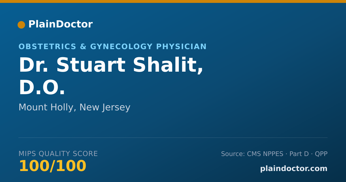Shareable card for Stuart Shalit, D.O. - Obstetrics & Gynecology Physician, Mount Holly, NJ