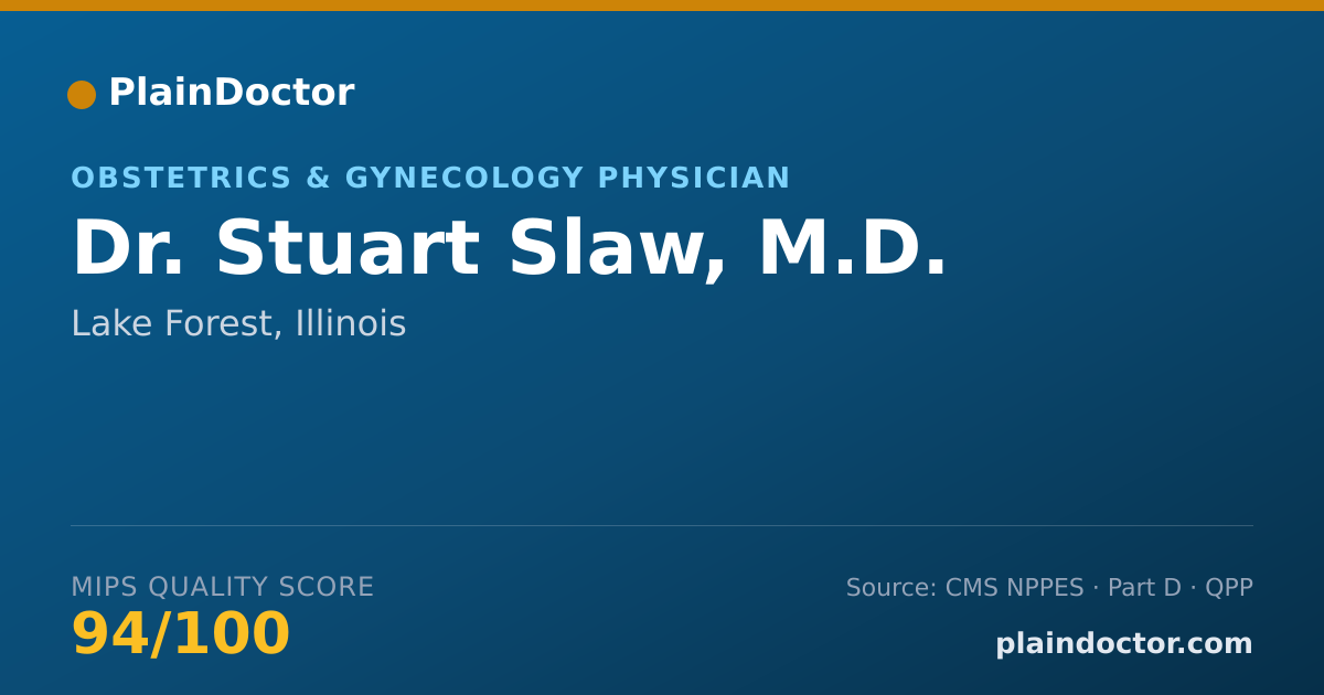 Shareable card for Stuart Slaw, M.D. - Obstetrics & Gynecology Physician, Lake Forest, IL