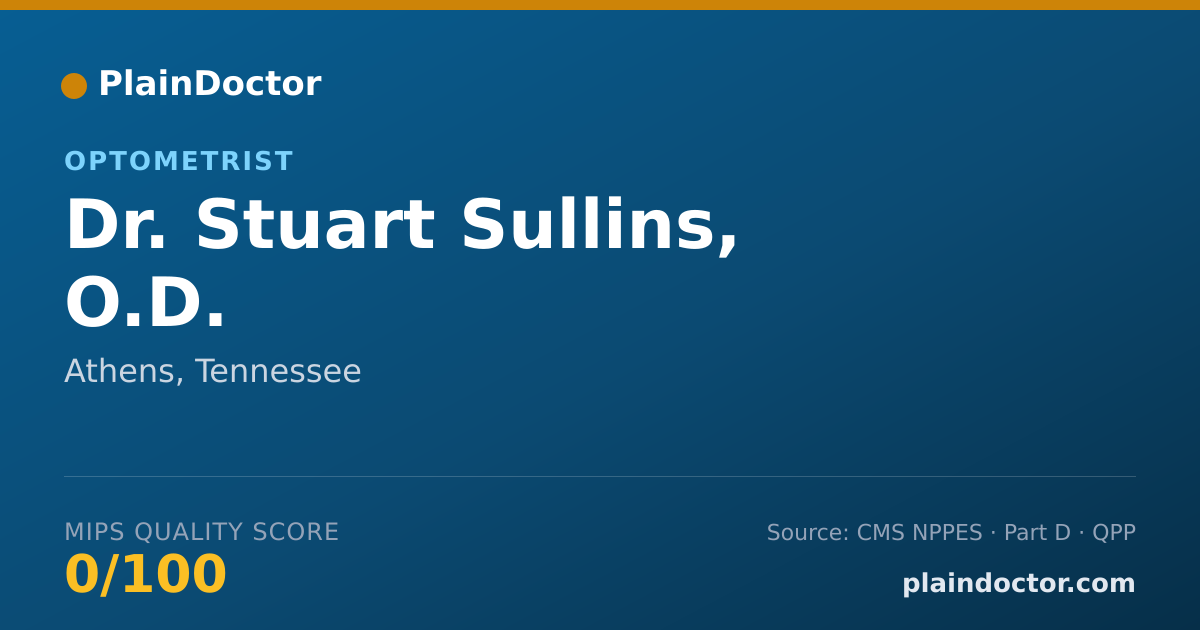 Shareable card for Stuart Sullins, O.D. - Optometrist, Athens, TN