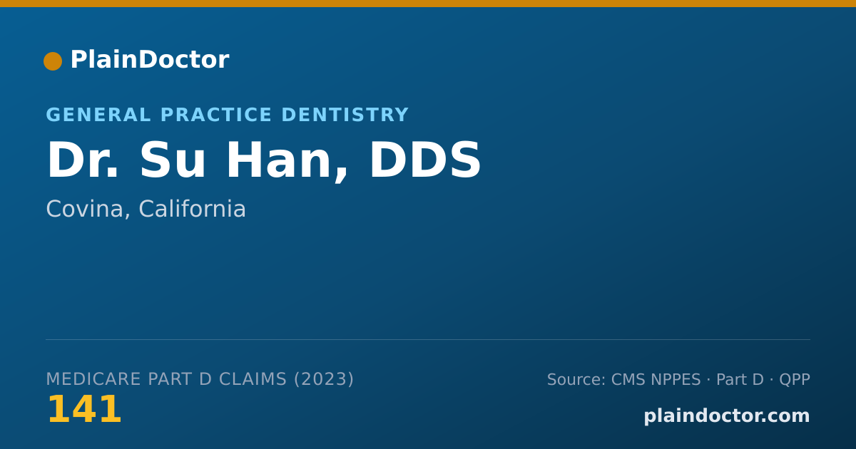 Shareable card for Su Han, DDS - General Practice Dentistry, Covina, CA