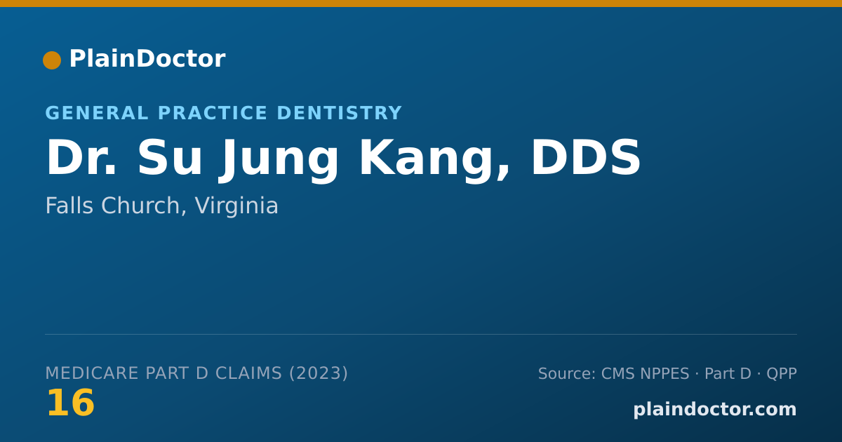 Shareable card for Su Jung Kang, DDS - General Practice Dentistry, Falls Church, VA