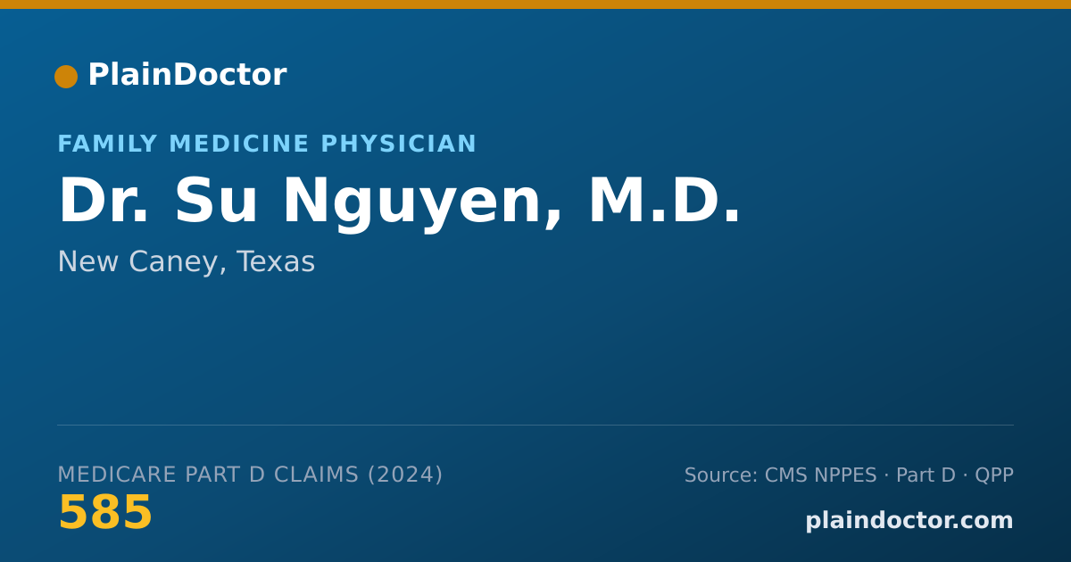 Shareable card for Su Nguyen, M.D. - Family Medicine Physician, New Caney, TX