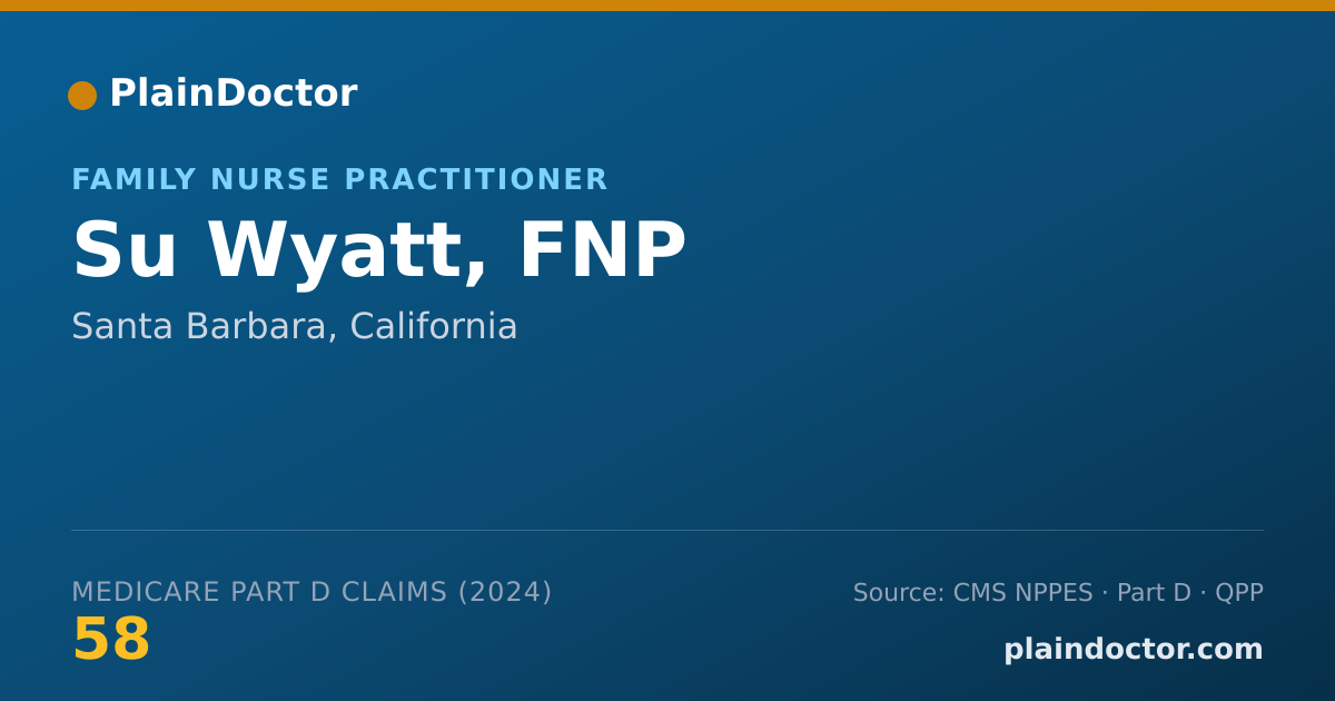 Shareable card for Su Wyatt, FNP - Family Nurse Practitioner, Santa Barbara, CA