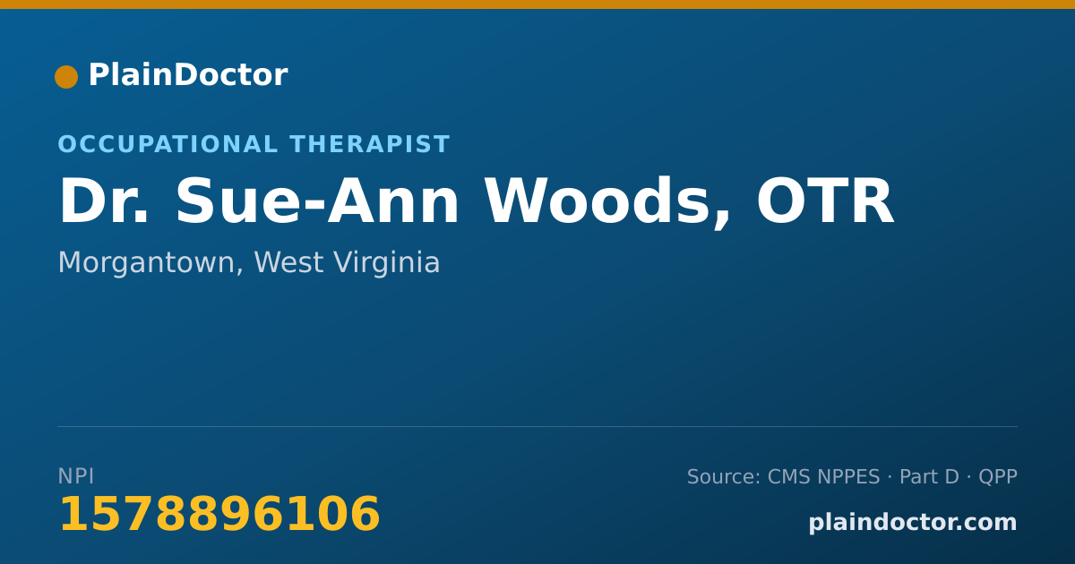 Shareable card for Sue-Ann Woods, OTR - Occupational Therapist, Morgantown, WV