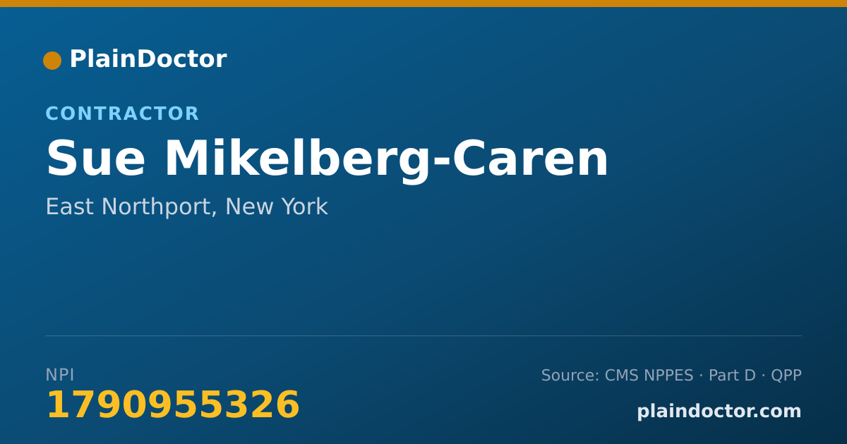 Shareable card for Sue Mikelberg-Caren - Contractor, East Northport, NY