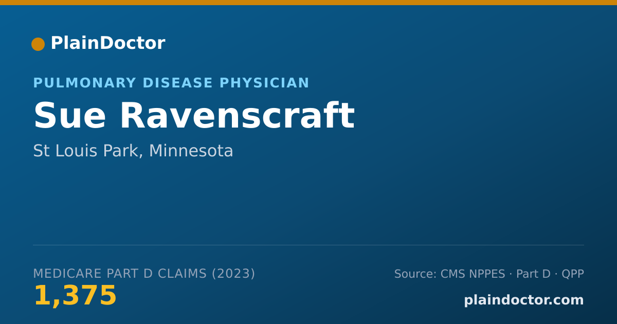 Shareable card for Sue Ravenscraft - Pulmonary Disease Physician, St Louis Park, MN