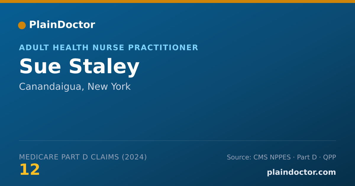 Shareable card for Sue Staley - Adult Health Nurse Practitioner, Canandaigua, NY