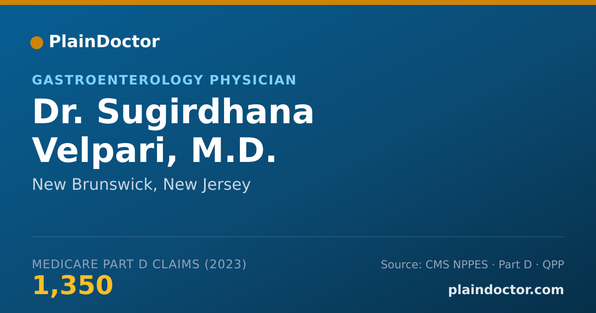 Shareable card for Sugirdhana Velpari, M.D. - Gastroenterology Physician, New Brunswick, NJ