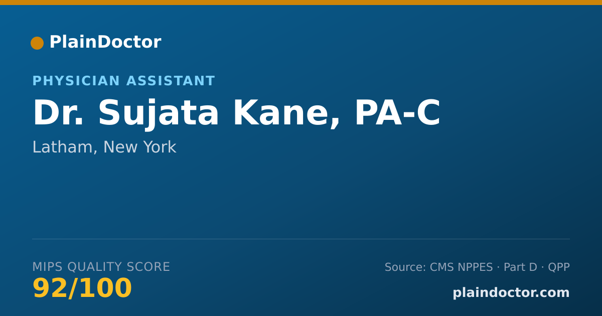 Shareable card for Sujata Kane, PA-C - Physician Assistant, Latham, NY