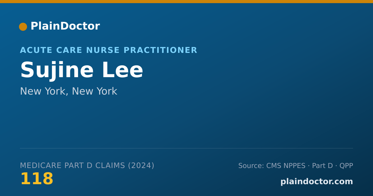Shareable card for Sujine Lee - Acute Care Nurse Practitioner, New York, NY