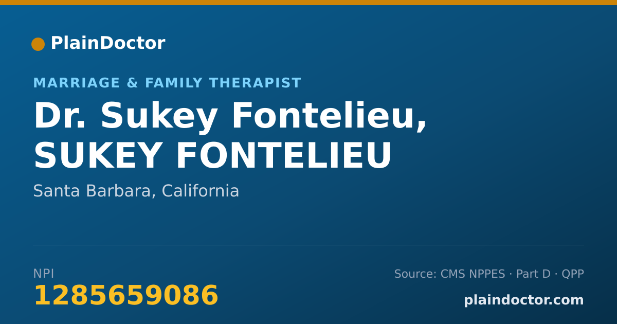 Shareable card for Sukey Fontelieu, SUKEY FONTELIEU - Marriage & Family Therapist, Santa Barbara, CA