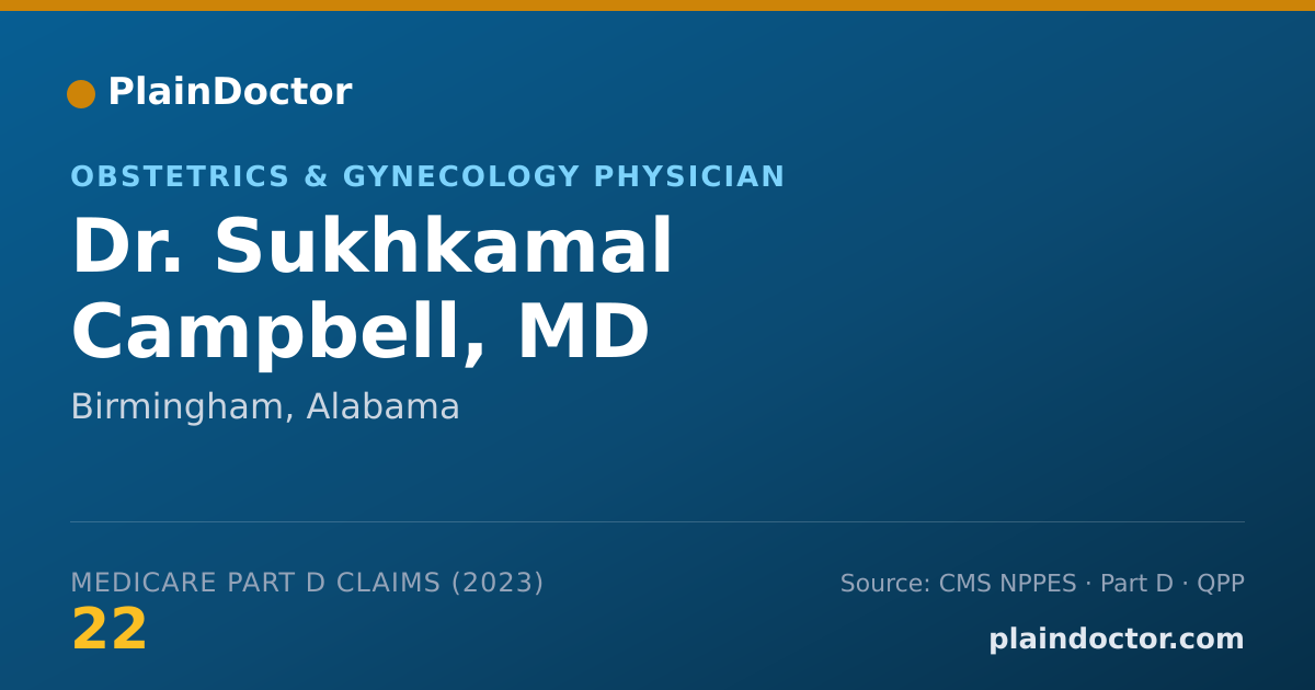 Shareable card for Sukhkamal Campbell, MD - Obstetrics & Gynecology Physician, Birmingham, AL