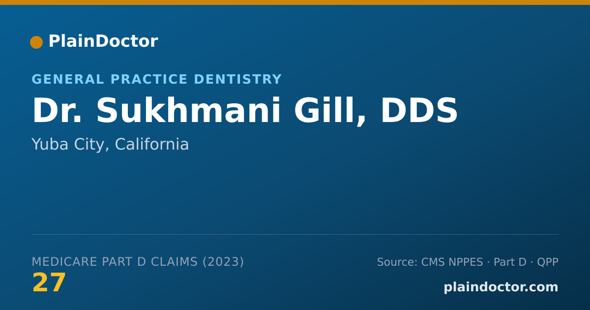 Shareable card for Sukhmani Gill, DDS - General Practice Dentistry, Yuba City, CA