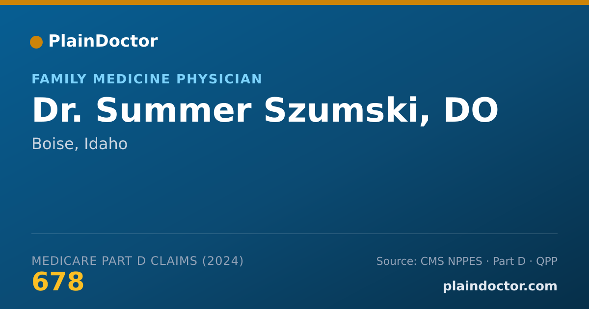 Shareable card for Summer Szumski, DO - Family Medicine Physician, Boise, ID