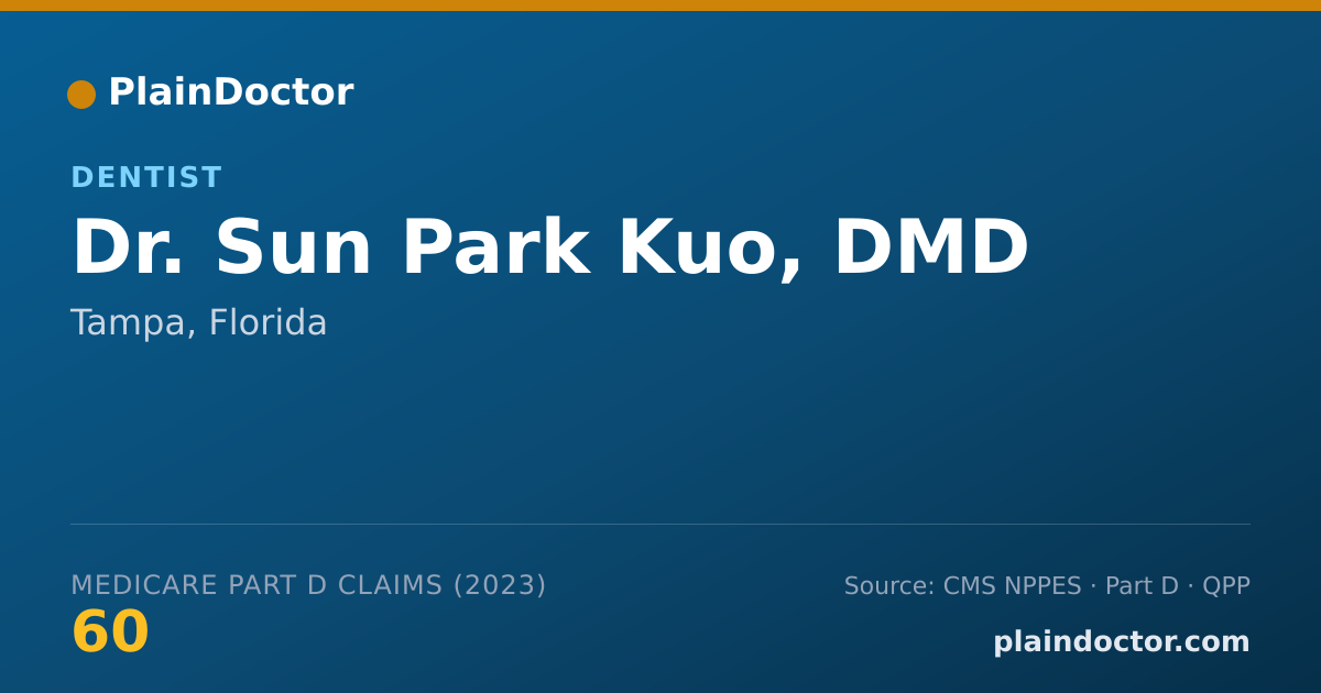 Shareable card for Sun Park Kuo, DMD - Dentist, Tampa, FL