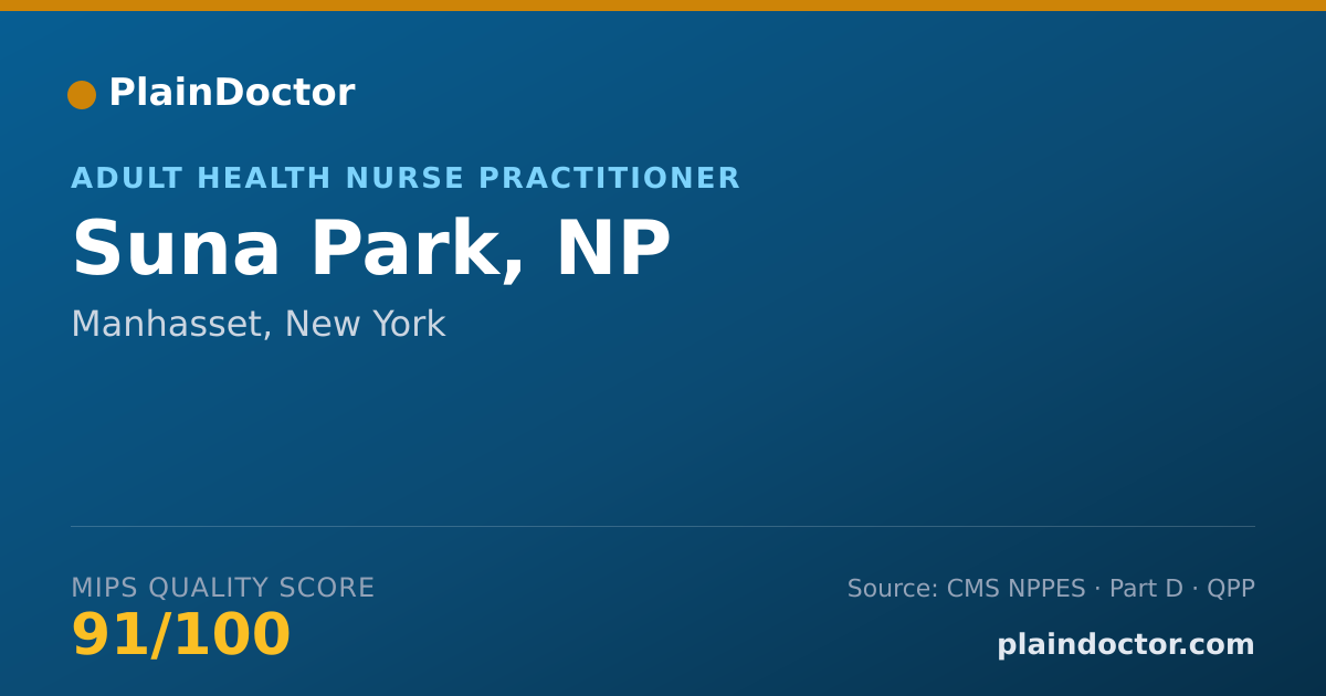 Shareable card for Suna Park, NP - Adult Health Nurse Practitioner, Manhasset, NY