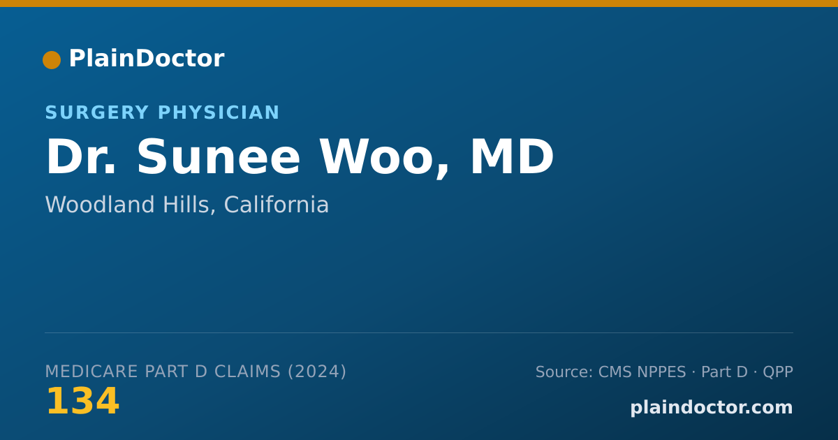 Shareable card for Sunee Woo, MD - Surgery Physician, Woodland Hills, CA