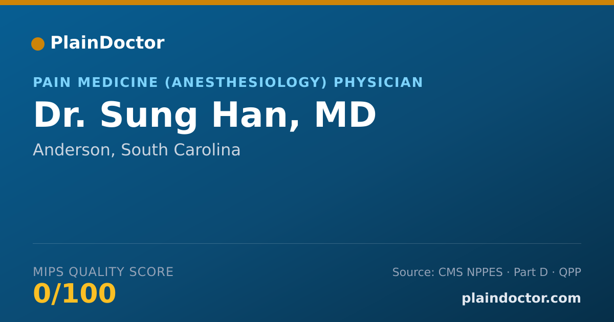 Shareable card for Sung Han, MD - Pain Medicine (Anesthesiology) Physician, Anderson, SC