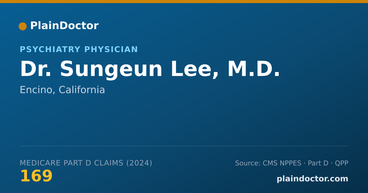 Shareable card for Sungeun Lee, M.D. - Psychiatry Physician, Encino, CA