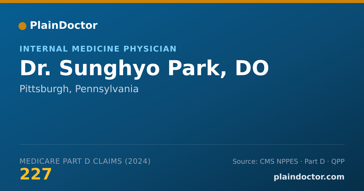 Shareable card for Sunghyo Park, DO - Internal Medicine Physician, Pittsburgh, PA