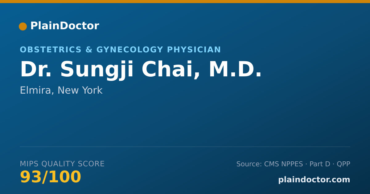 Shareable card for Sungji Chai, M.D. - Obstetrics & Gynecology Physician, Elmira, NY
