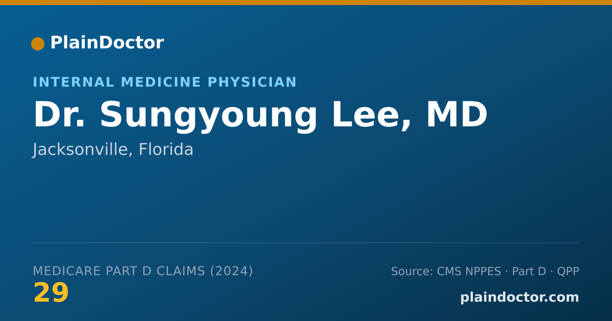 Shareable card for Sungyoung Lee, MD - Internal Medicine Physician, Jacksonville, FL