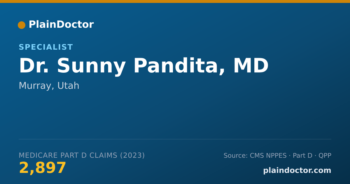 Shareable card for Sunny Pandita, MD - Specialist, Murray, UT