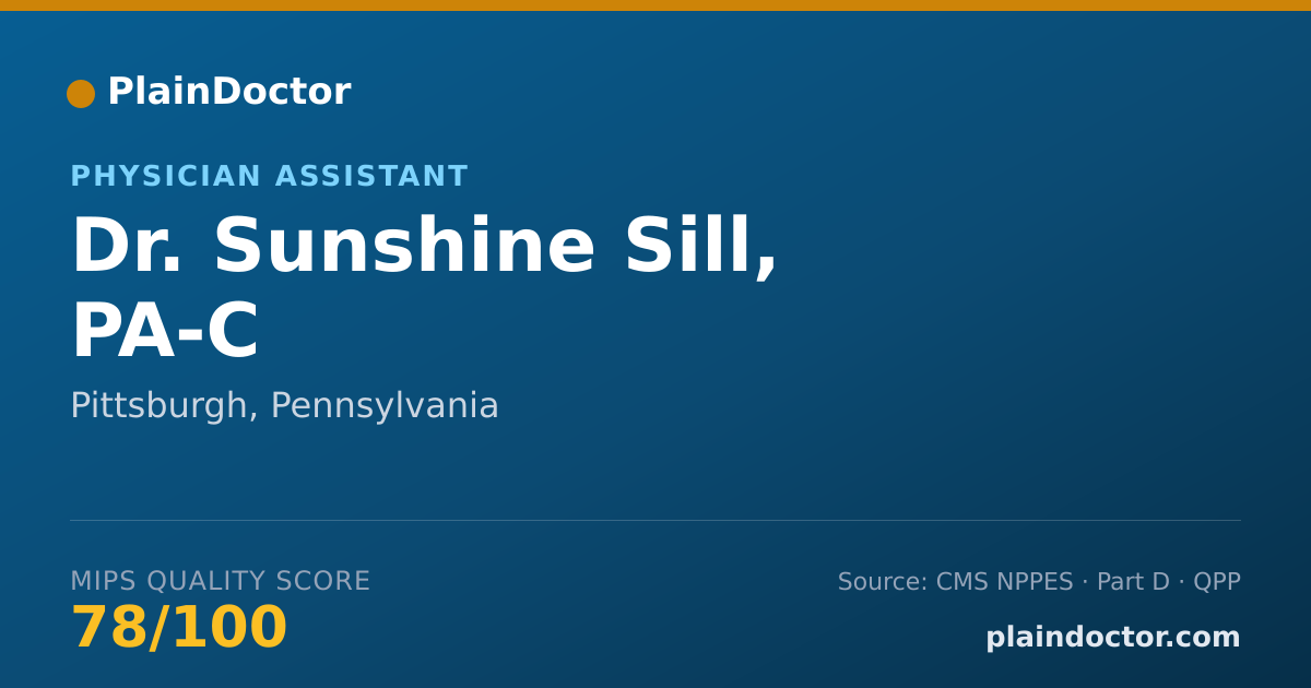 Shareable card for Sunshine Sill, PA-C - Physician Assistant, Pittsburgh, PA