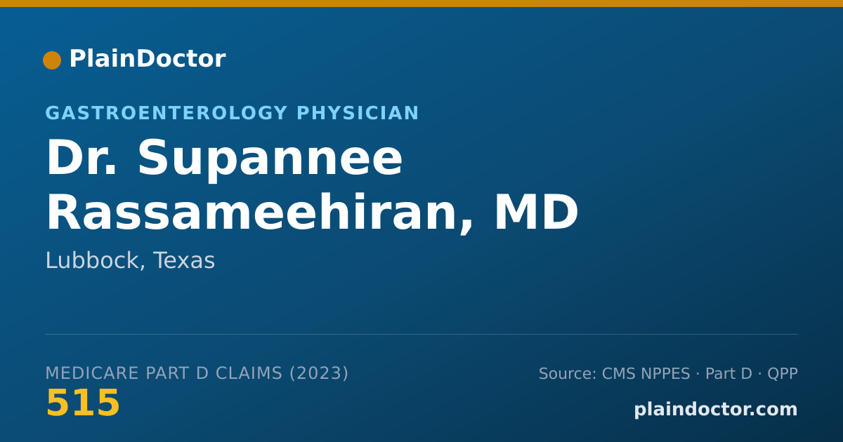Shareable card for Supannee Rassameehiran, MD - Gastroenterology Physician, Lubbock, TX