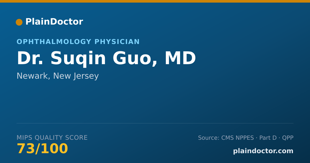 Shareable card for Suqin Guo, MD - Ophthalmology Physician, Newark, NJ