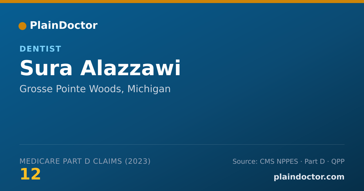 Shareable card for Sura Alazzawi - Dentist, Grosse Pointe Woods, MI