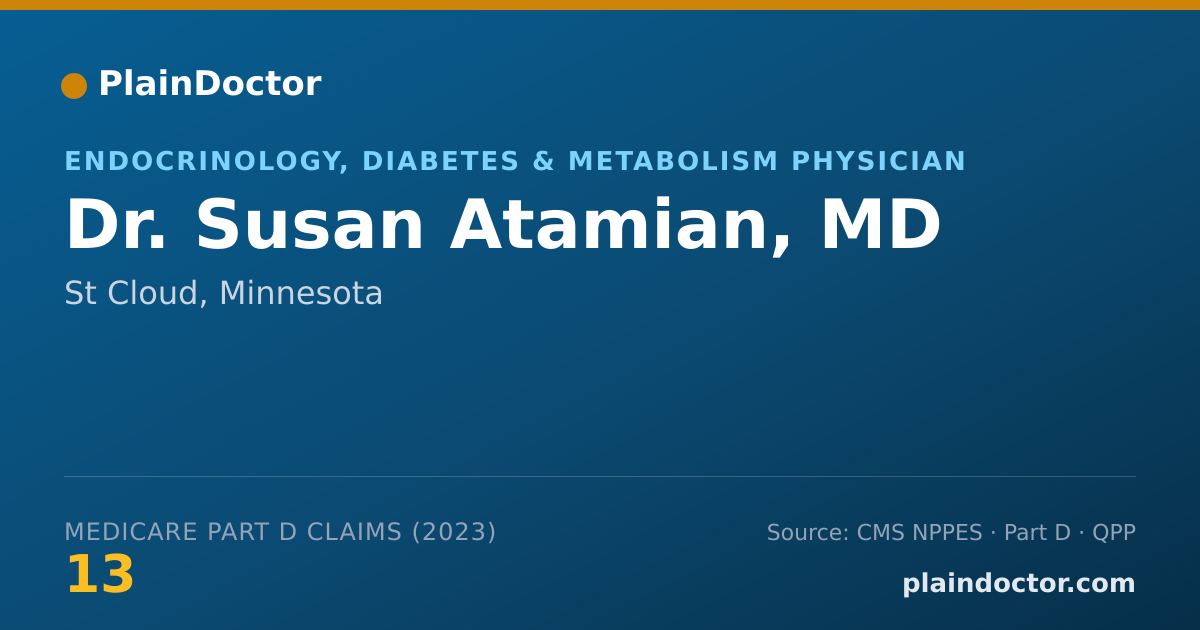 Shareable card for Susan Atamian, MD - Endocrinology, Diabetes & Metabolism Physician, St Cloud, MN